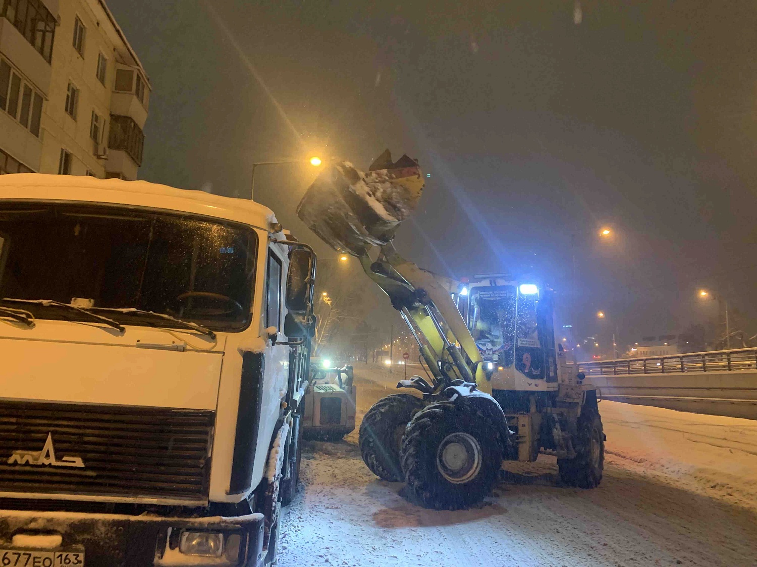 АО "АСАДО" встретили первый снегопад в рабочем режиме